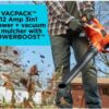 BLACK+DECKER Electric Leaf Blower, Leaf Vacuum and Mulcher 3 in 1, 250 mph Airflow, 400 cfm Delivery Power, Reusable Bag Included, Corded (BEBL7000)