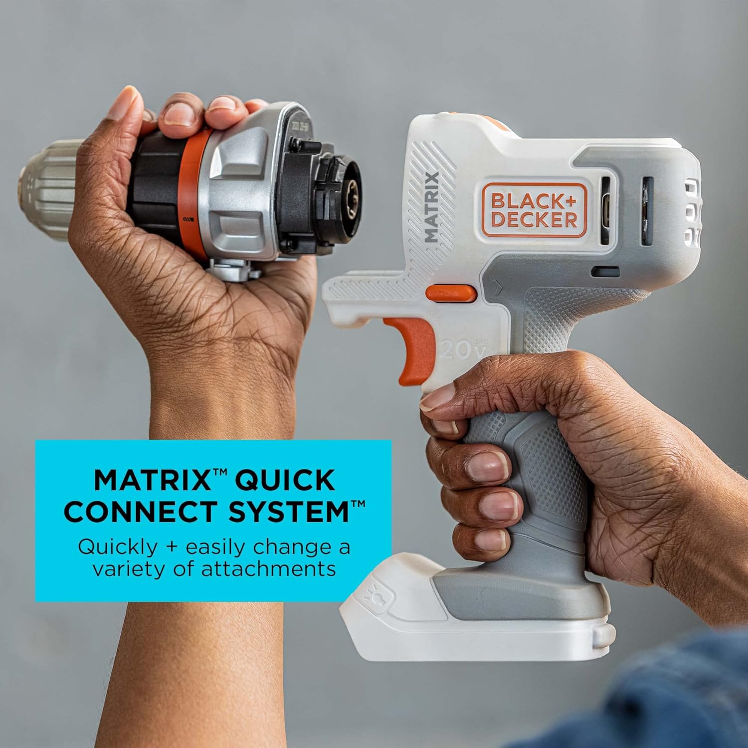 Matrix 20V Max* Power Tool Kit, Includes Cordless Drill, 8 Attachments And  Storage Case