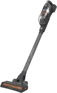 BLACK+DECKER POWERSERIES+ 20V MAX Cordless Vacuum, LED Floor Lights, Lightweight, Portable, Battery Included (BHFEA18D1), Gray