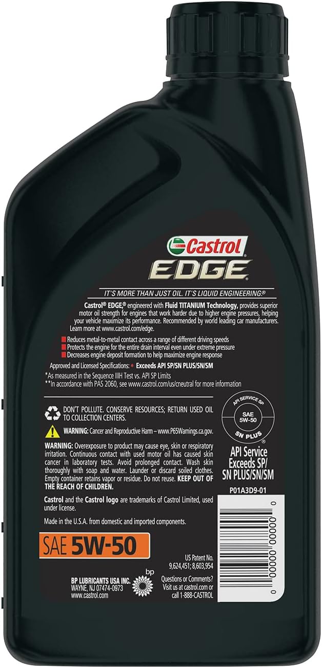 Castrol Edge 5W-30 LL Advanced Full Synthetic Motor Oil, 1 Quart 
