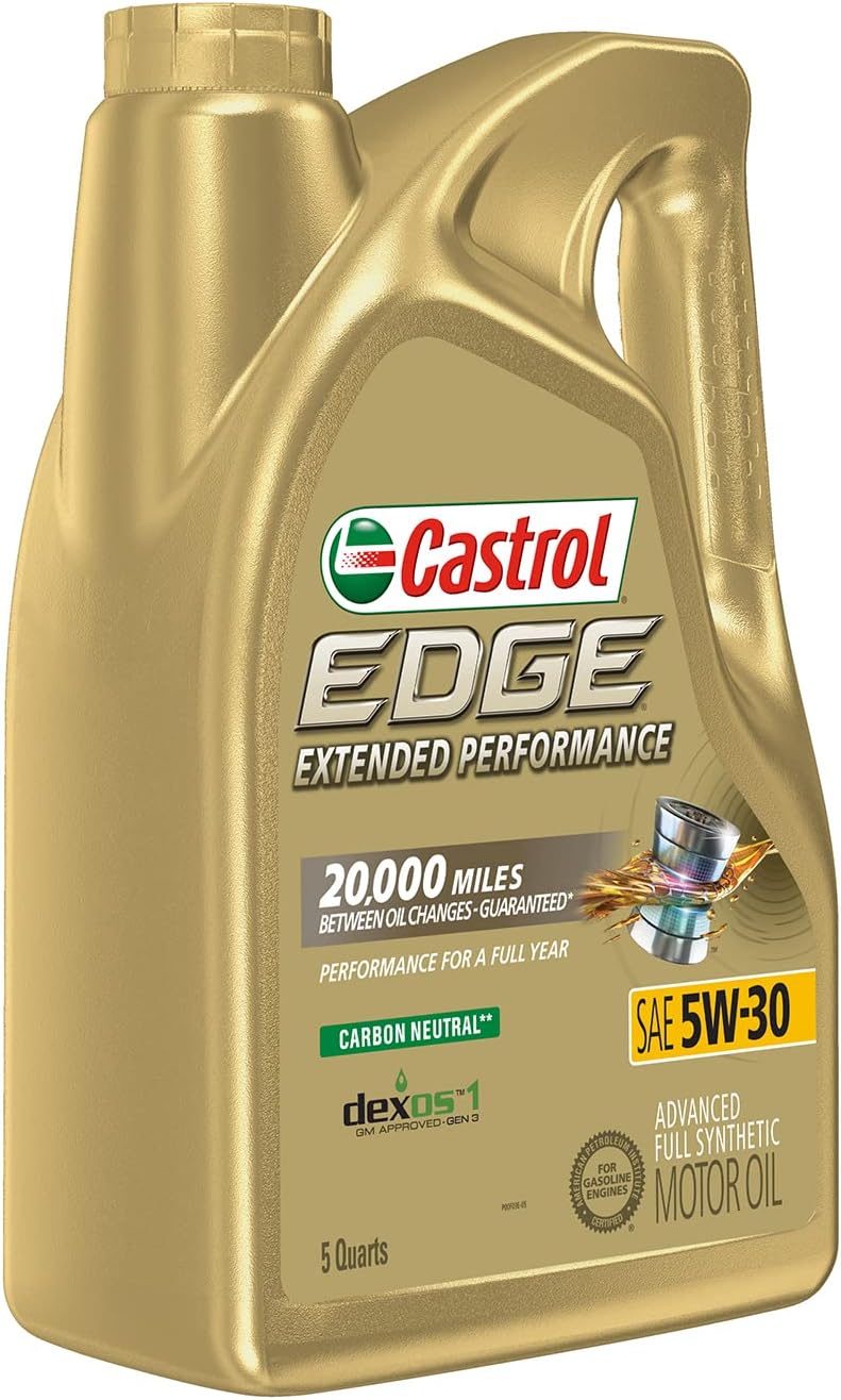 Castrol EDGE 5W-30 Advanced Full Synthetic Motor Oil, 5 Quarts