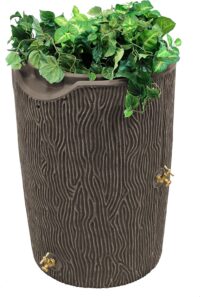 GOOD IDEAS Impressions Bark 50 Gallon Rain Saver - Oak