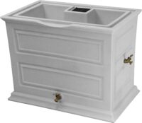 GOOD IDEAS Savannah Elevated Garden Rain Saver - Cool Gray