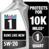Mobil 1 Advanced Full Synthetic Motor Oil 5W-20, 6-Pack of 1 quarts