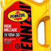 Pennzoil High Mileage Conventional 10W-30 Motor Oil for Vehicles Over 75K Miles (5-Quart, Case of 3)
