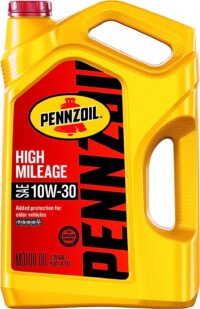 Pennzoil High Mileage Conventional 10W-30 Motor Oil for Vehicles Over 75K Miles (5-Quart, Case of 3)