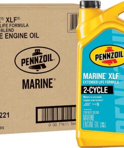 Pennzoil Marine XLF Marine Outboard Synthetic Blend Engine Oil (1-Gallon, Case of 3)