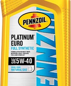 Pennzoil Platinum Euro Full Synthetic 5W-40 Motor Oil (1-Quart, Case of 6)