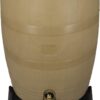 RTS Home Accents 551000901A5481 Polyethylene 50 Gallon Flat Back Rain Barrel with Stand, Oak