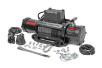 Rough Country 12,000 LB PRO Series Electric Winch , 85 FT Synthetic Rope Fairlead , Clevis Hook , 12FT Remote ,PRO12000S
