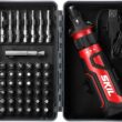 SKIL Rechargeable 4V Cordless Screwdriver with Circuit Sensor Technology Includes 45pcs Bit Set, USB Charging Cable, Carrying Case - SD561204