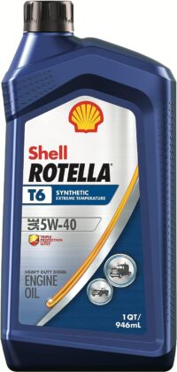 Shell Rotella T6 Full Synthetic 5W-40 Diesel Engine Oil (1-Quart, Case of 6)