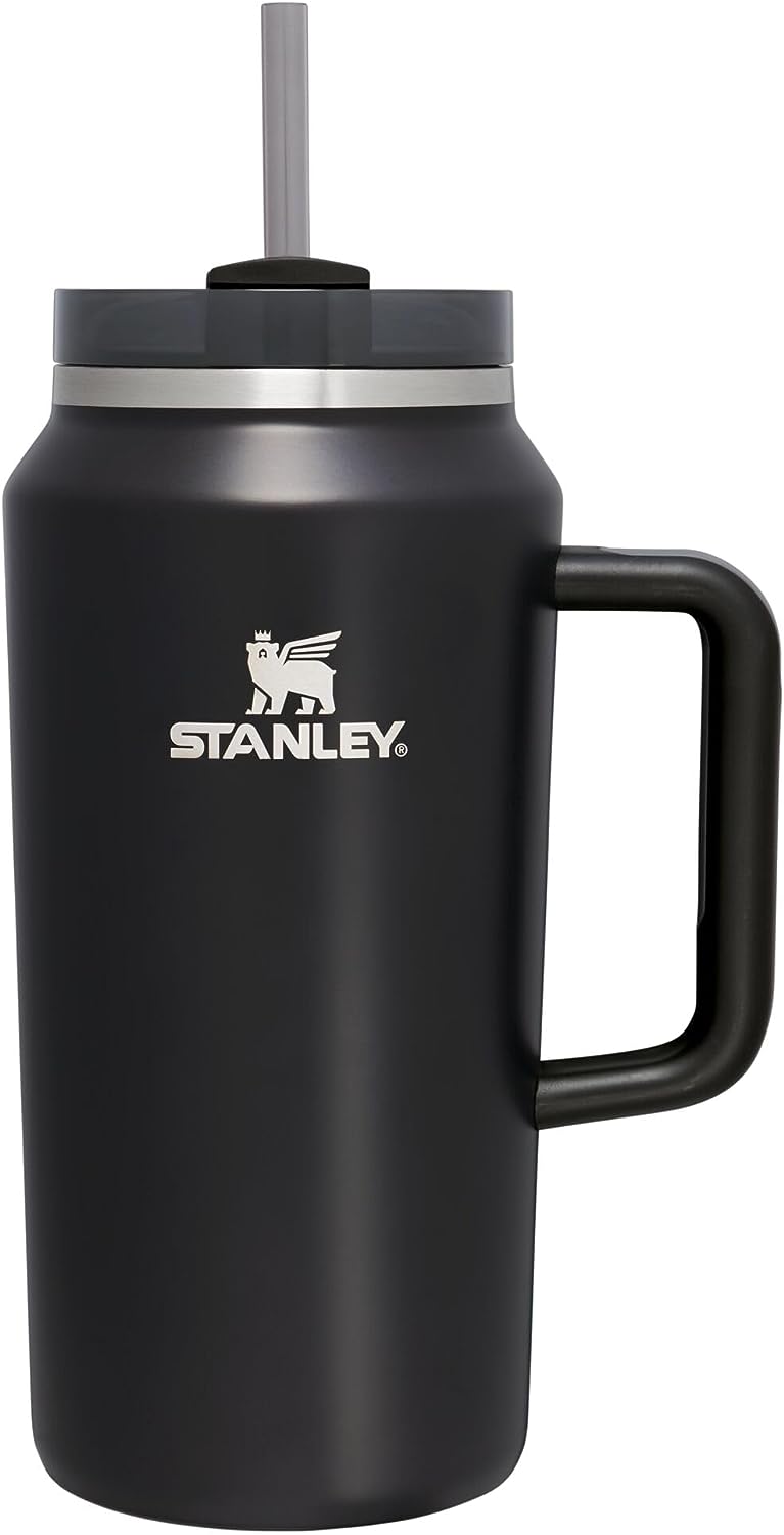 Stanley 40oz Adventure Quencher Reusable Insulated Stainless Steel Tumbler  (Black Glow)