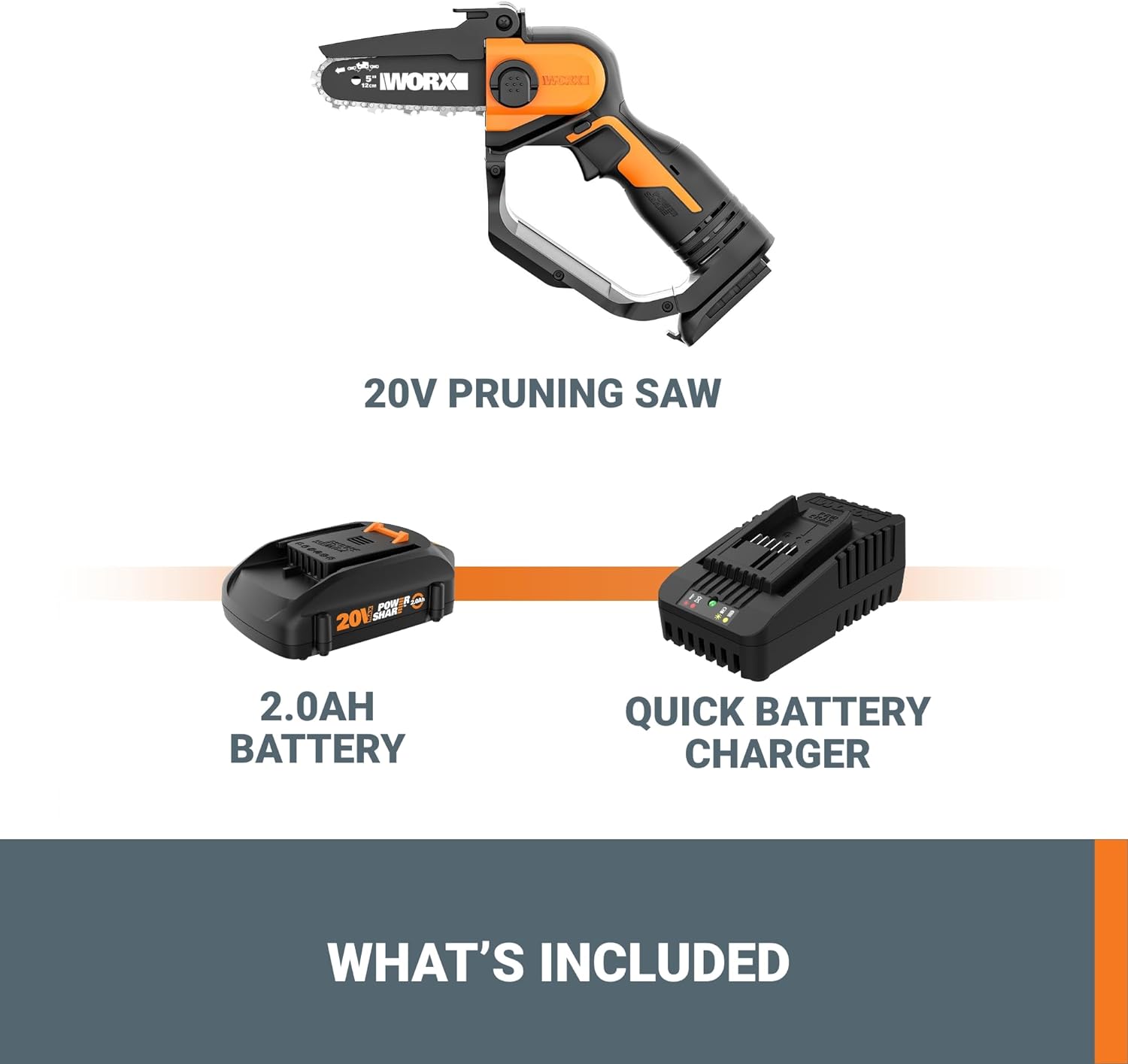 Worx WG324 20V Power Share 5 Cordless Pruning Saw