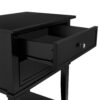 Desert Fields Eclectic Boho Accent Table with 2 Drawers, Black