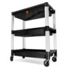 WEN 73163 300 lbs. Capacity 32 in. x 18.5 in. Triple Decker Service 3-Tray and Utility Cart
