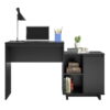Ameriwood Home Renwick Computer Desk and Cabinet Combo, Black
