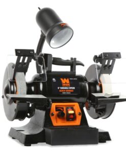 WEN BG625V 6 in. 2.5 Amp Variable Speed Bench Grinder with Flexible Work Light