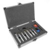 WEN MLA007 Premium 5/16 in. Nickel-Plated Indexable Carbide-Tipped Metal Lathe Tool Bits Set with Storage Case (7-Piece)