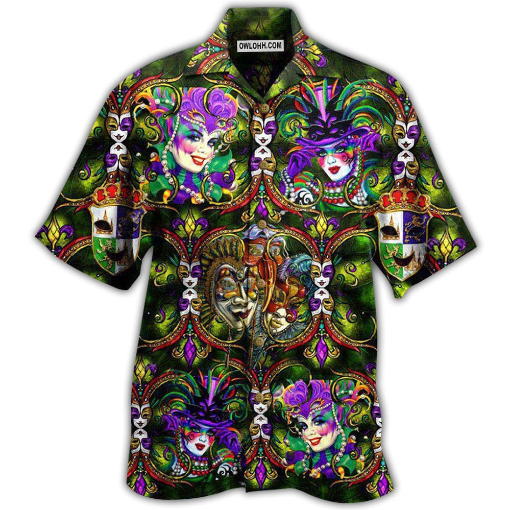 mardi gras hawaiian shirt