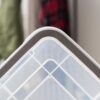 IRIS 2Pack 62qt WEATHERPRO Airtight Plastic Storage Bin with Lid and Seal and Secure Latching Buckles
