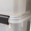 IRIS 2Pack 62qt WEATHERPRO Airtight Plastic Storage Bin with Lid and Seal and Secure Latching Buckles