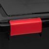 IRIS 30.6 Quart WeatherPro™ Plastic Storage Bin Tote Organizing Container with Durable Lid and Seal and Secure Latching Buckles, 4 Pack