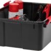 IRIS 30.6 Quart WeatherPro™ Plastic Storage Bin Tote Organizing Container with Durable Lid and Seal and Secure Latching Buckles, 4 Pack