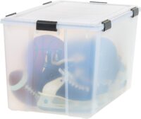 IRIS USA 4Pack 32qt WEATHERPRO Airtight Plastic Storage Bin with Lid and  Seal and Secure Latching Buckles