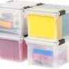 IRIS USA 4Pack 32qt WEATHERPRO Airtight Plastic Storage Bin with Lid and Seal and Secure Latching Buckles
