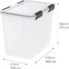 IRIS USA 4Pack 36qt WEATHERPRO Airtight Plastic Storage Bin with Lid and Seal and 4 Secure Latching Buckles