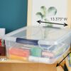 Rubbermaid Cleverstore Clear 16 Qt/4 Gal, Pack of 6 Stackable Plastic Storage Containers with Durable Latching Clear Lids, Visible Organization, Great for Classroom, Underbed, and Kitchen Storage