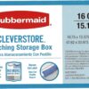 Rubbermaid Cleverstore Clear 16 Qt/4 Gal, Pack of 6 Stackable Plastic Storage Containers with Durable Latching Clear Lids, Visible Organization, Great for Classroom, Underbed, and Kitchen Storage