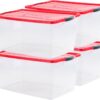 Rubbermaid Cleverstore Clear 71 Qt 18 Gal, Pack of 4 Holiday Storage Containers