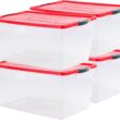 Rubbermaid Cleverstore Clear 71 Qt 18 Gal, Pack of 4 Holiday Storage Containers