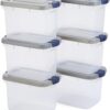 Rubbermaid Roughneck Clear 19Qt 4.75 Gal Storage Containers, Pack of 6