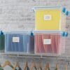 Sterilite 32 Quart Stackable Clear Plastic Storage Tote Container with Blue Gasket Latching Lid for Home and Office Organization, Clear (16 Pack)