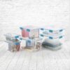 Sterilite Large 20 Quart Multipurpose Clear Plastic Storage Container Tote with Latching Lid for Home and Office Organization (24 Pack) Sterilite Large 20 Quart Multipurpose Clear Plastic Storage Container Tote with Latching Lid for Home and Office Organization (24 Pack)