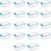 Sterilite Multipurpose 12 Quart Plastic Storage Container Tote Box with Secure Gasket Sealed Latching Lids for Home and Office Organization, (18 Pack)