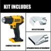 DEWALT DCE530B 20V MAX Cordless Compact Heat Gun with Flat and Hook Nozzle Attachments DEWALT DCE530B 20V MAX Cordless Compact Heat Gun with Flat and Hook Nozzle Attachments