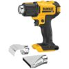 DEWALT DCE530B 20V MAX Cordless Compact Heat Gun with Flat and Hook Nozzle Attachments