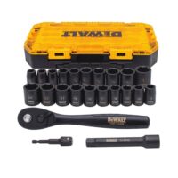 DEWALT DWMT74739 1/2 in. Drive Metric Socket Set with Ratchet (23-Piece)