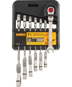DEWALT DWMT74195 SAE Ratcheting Flex Head Combination Wrench Set (7-Piece)