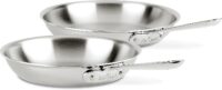 All-Clad D3 Stainless Steel Frying pan cookware Set, 10-Inch and 12-Inch, Silver