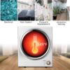 COSTWAY Compact Laundry Dryer, 110V Electric Portable Clothes Dryer with Stainless Steel Tub, Control Panel Downside Easy Control for 4 Automatic Drying Mode, White
