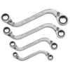 GEARWRENCH 85399 72-Tooth 12 Point SAE Reversible S-Shape Double Box Ratcheting Wrench Set (4-Piece)