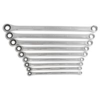 GEARWRENCH 85998 72-Tooth 12-Point SAE XL GearBox Double Box Ratcheting Wrench Set (9-Piece)