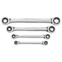 GEARWRENCH 9224D 72-Tooth 6-Point E-Torx Ratcheting Double Box-End Wrench Set (4-Piece)