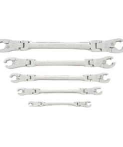 GEARWRENCH 89100 SAE Flex Flare Nut Ratcheting Wrench Set (5-Piece)