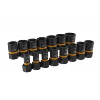 GEARWRENCH 84783 Bolt Biter 1/4 in. and 3/8 in. Drive SAE/Metric Impact Extraction Socket Set (15-Piece)